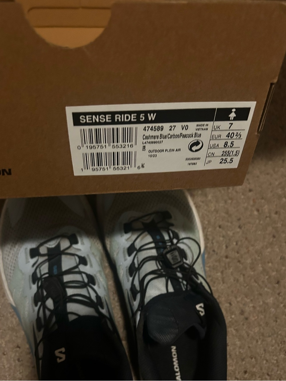 Salomon Sense Ride 5 Women’s Trail Running Shoes - Blue/Carbon